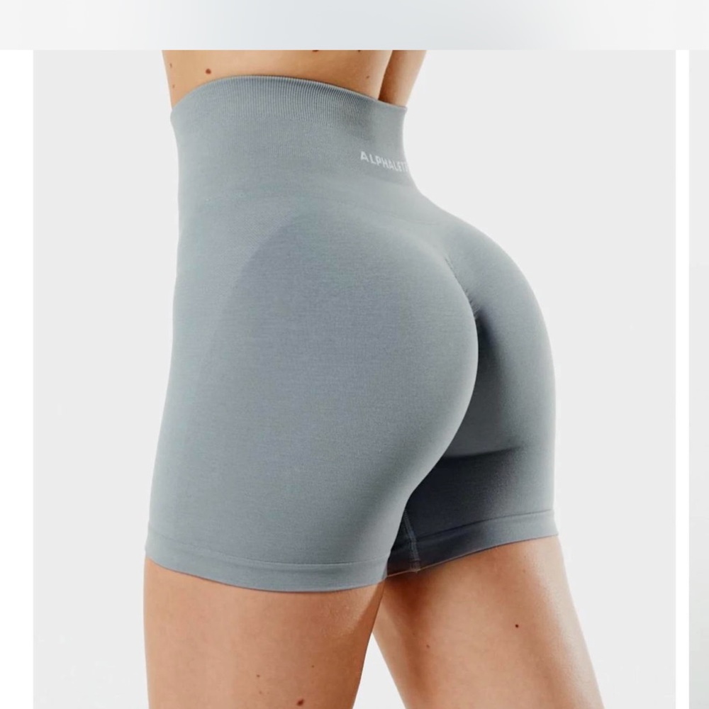 Alphalete Gray High Waist Shorts for Athletic Activities